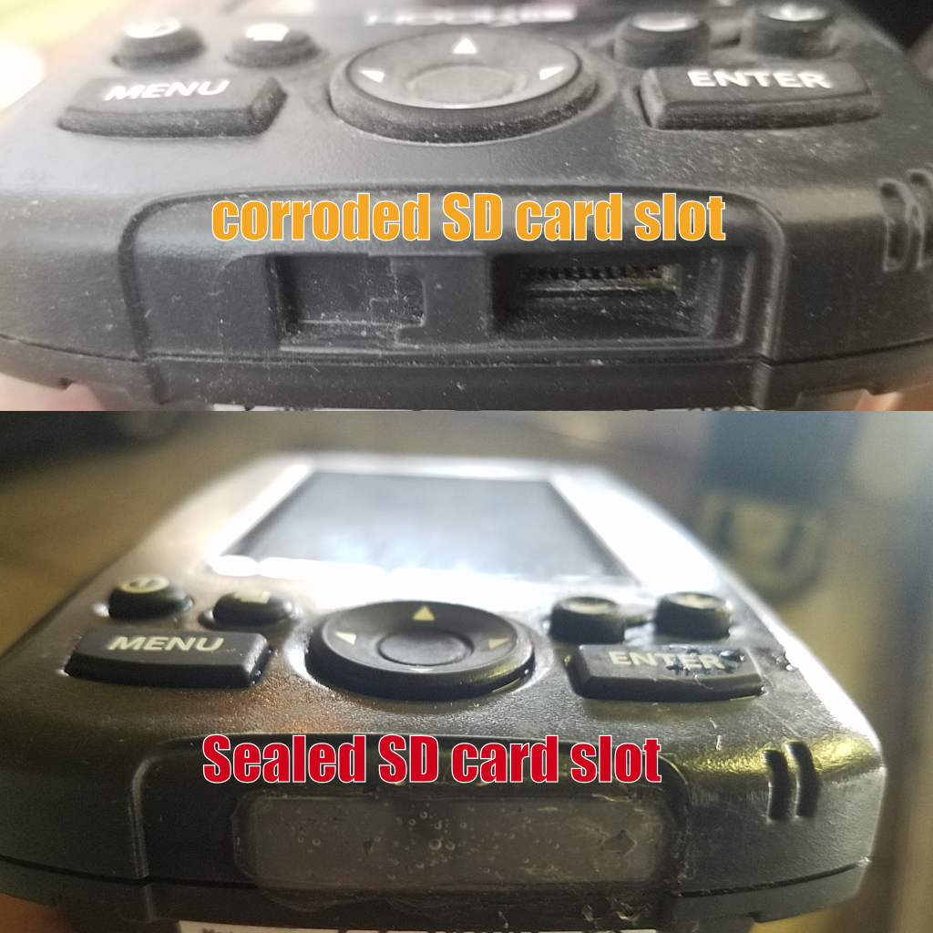 Sealed SD card slot